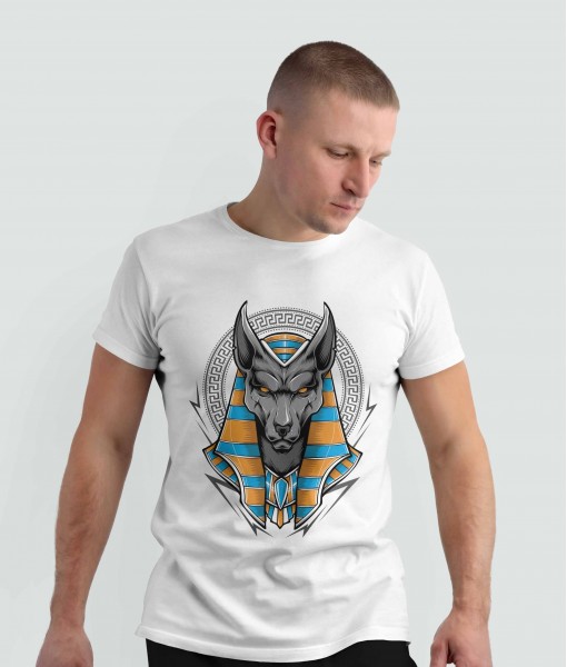 Мъжка тениска с щампа Арт Egyptian Аnubis head one